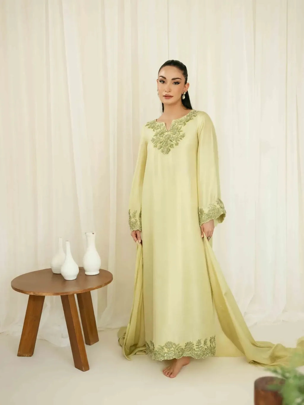 Celestial Pistachio Kaftan